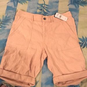 Linen peach shorts